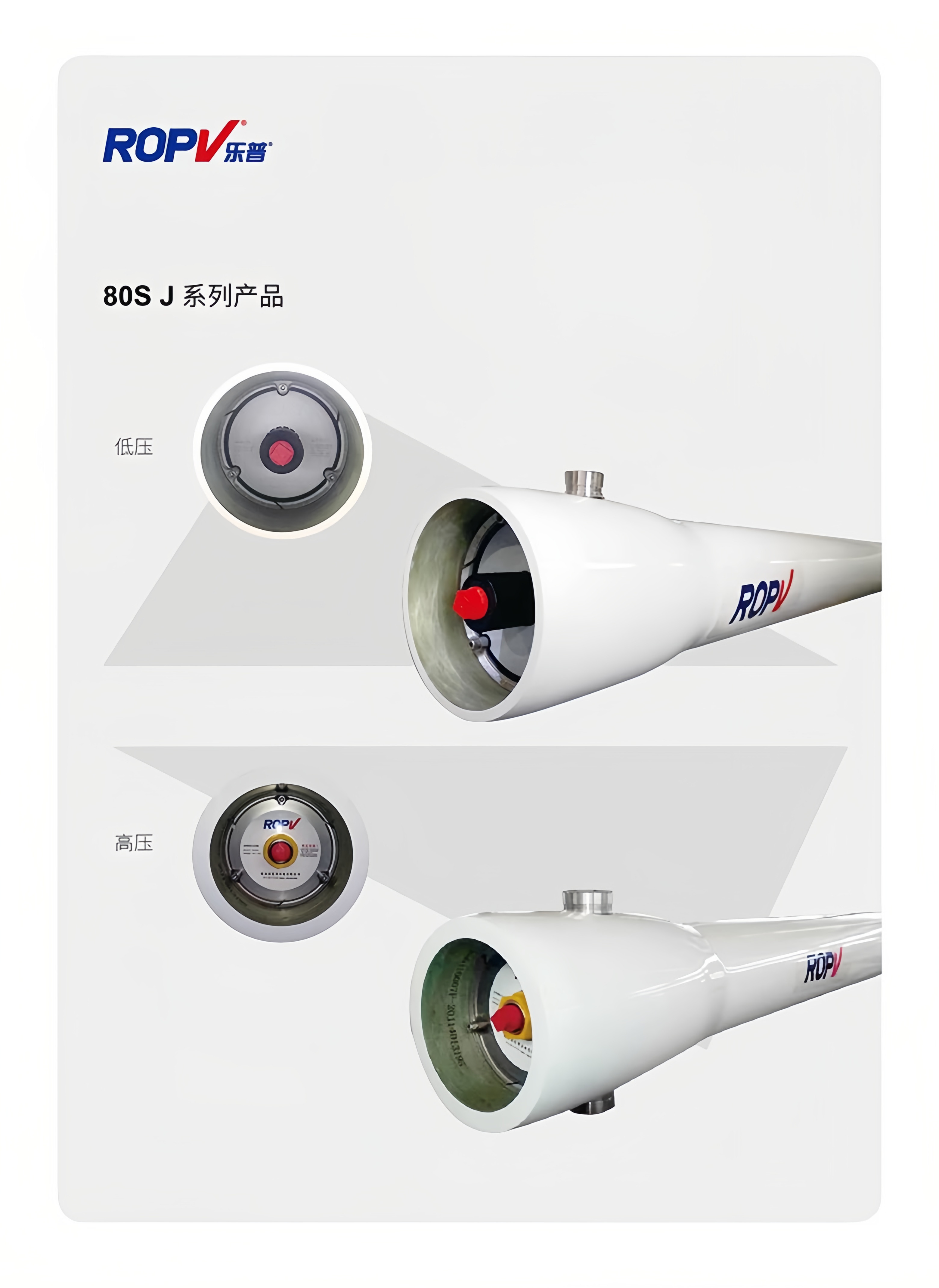 乐普玻璃钢膜壳8寸RO反渗透膜壳1芯-7芯通用膜壳